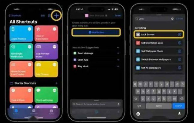 合江苹果14锁屏维修店分享iPhone14升级iOS16.4后如何创建锁屏快捷方式 